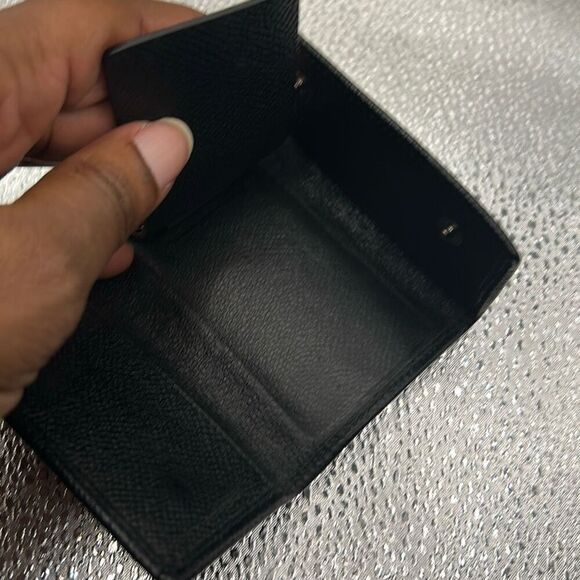 Dolce & Gabbana Foldover Key Holder Card Case Black Leathe Luxury Minimalist - Picture 7 of 11